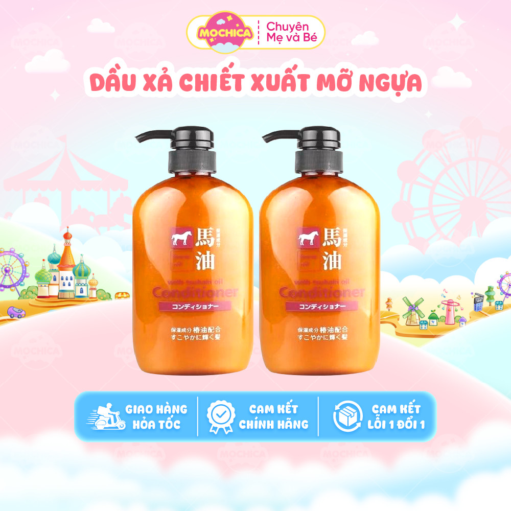 Dầu xả chiết xuất từ dầu ngựa 600ml phục hồi hư tổn - Mochica