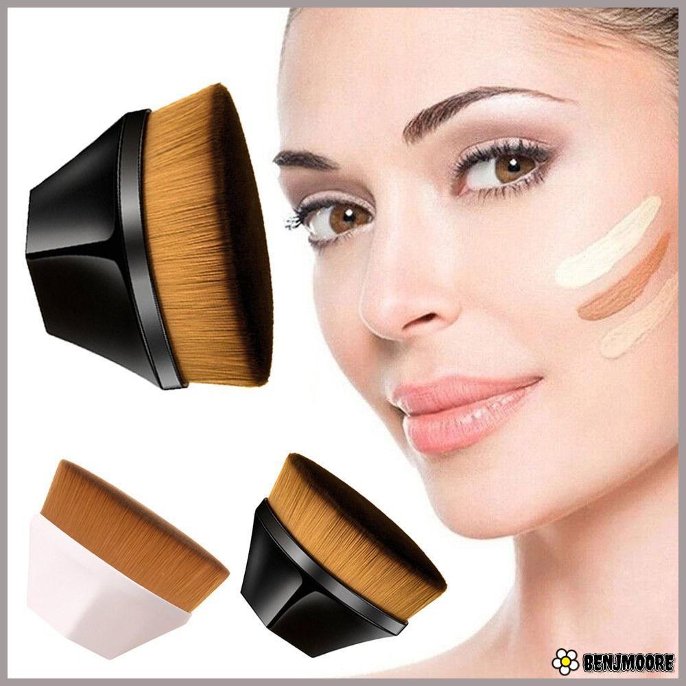 Bàn chải trang điểm nền BENJMOORE, để pha trộn kem lỏng Kabuki Face Blush Liquid Powder, Beauty Flat