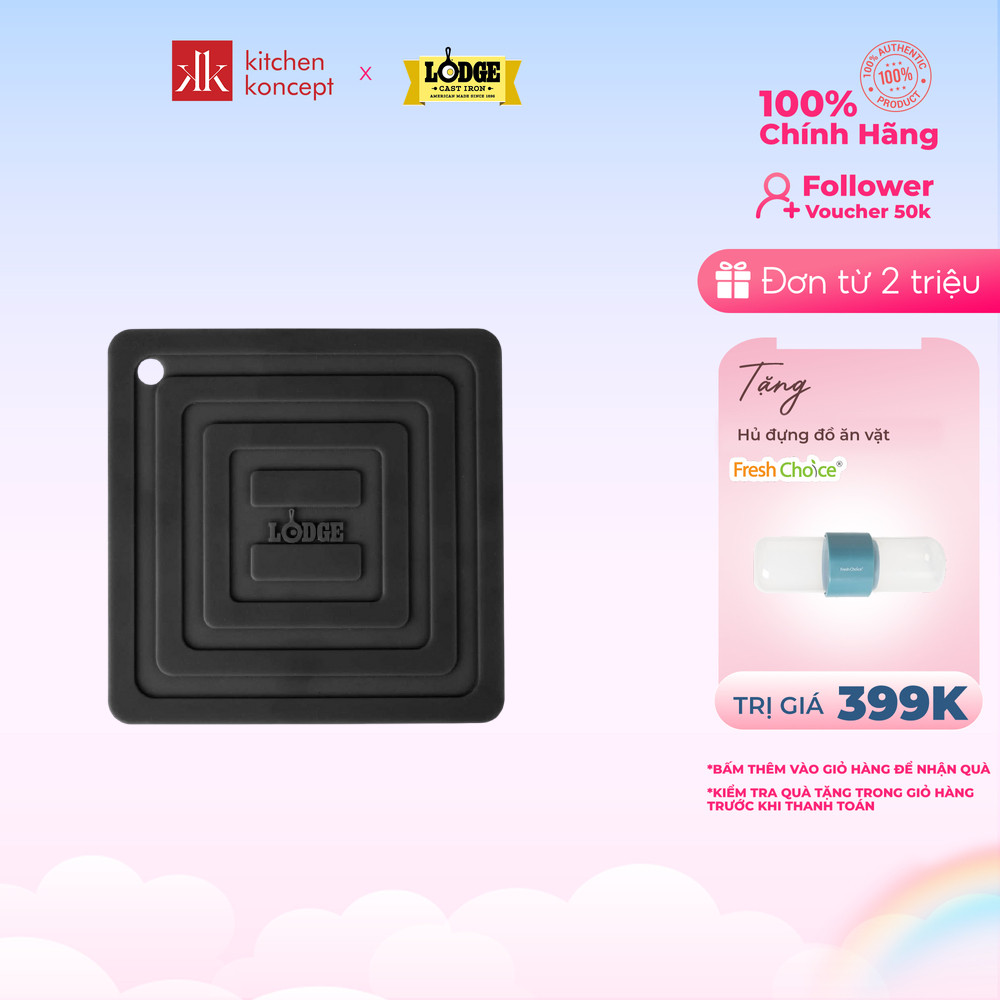Nhắc Nồi Silicone Lodge Màu Đen