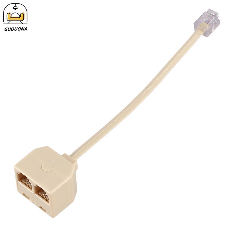 Bộ Chia Điện Thoại GUOUQNA RJ11 6P4C 1 Nam Sang 2 Nữ Adapter RJ11 Sang RJ11 Tách Phụ Kiện Điện Thoại