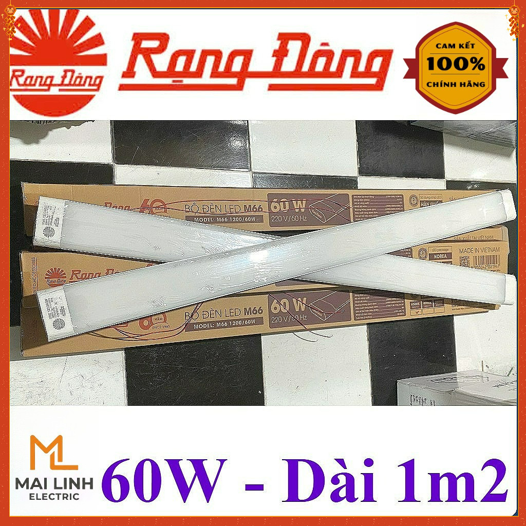 {Rạng Đông} Bóng Đèn LED bán nguyệt bảng lớn dài 1m2 - Công suất 60W - Siêu sáng - Siêu bền - Model 