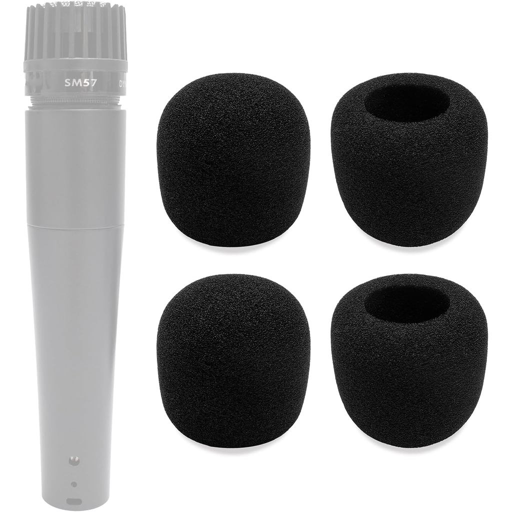 Vỏ Mic kính chắn gió xốp 4 gói Tương thích với Shure SM57, Beta 57A, 545SD, 545 SD Series Mic, Micro