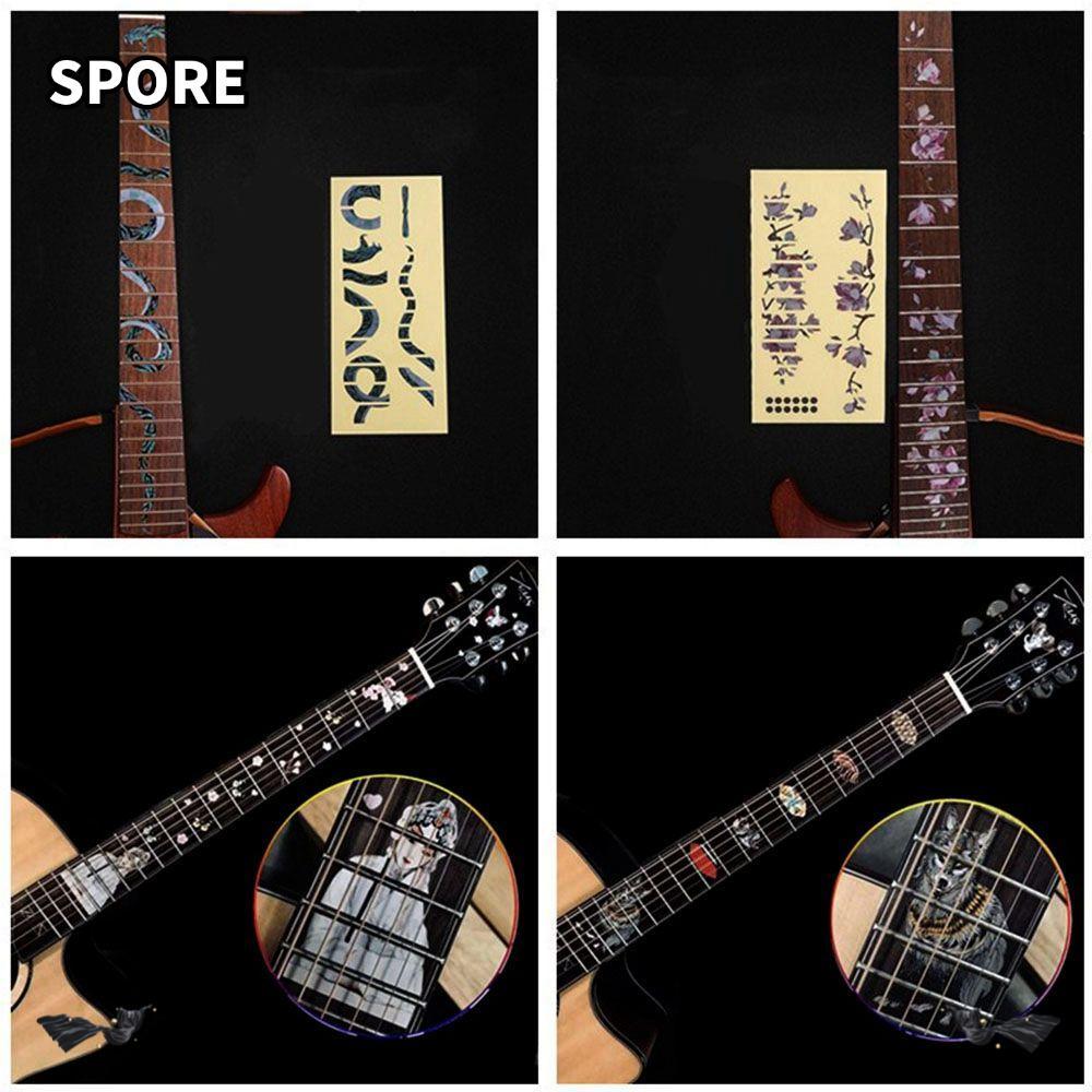 SPORE Fretboard Sticker Đẹp Nhạc Cụ Trang Trí Chữ Thập Inlay Đề Can