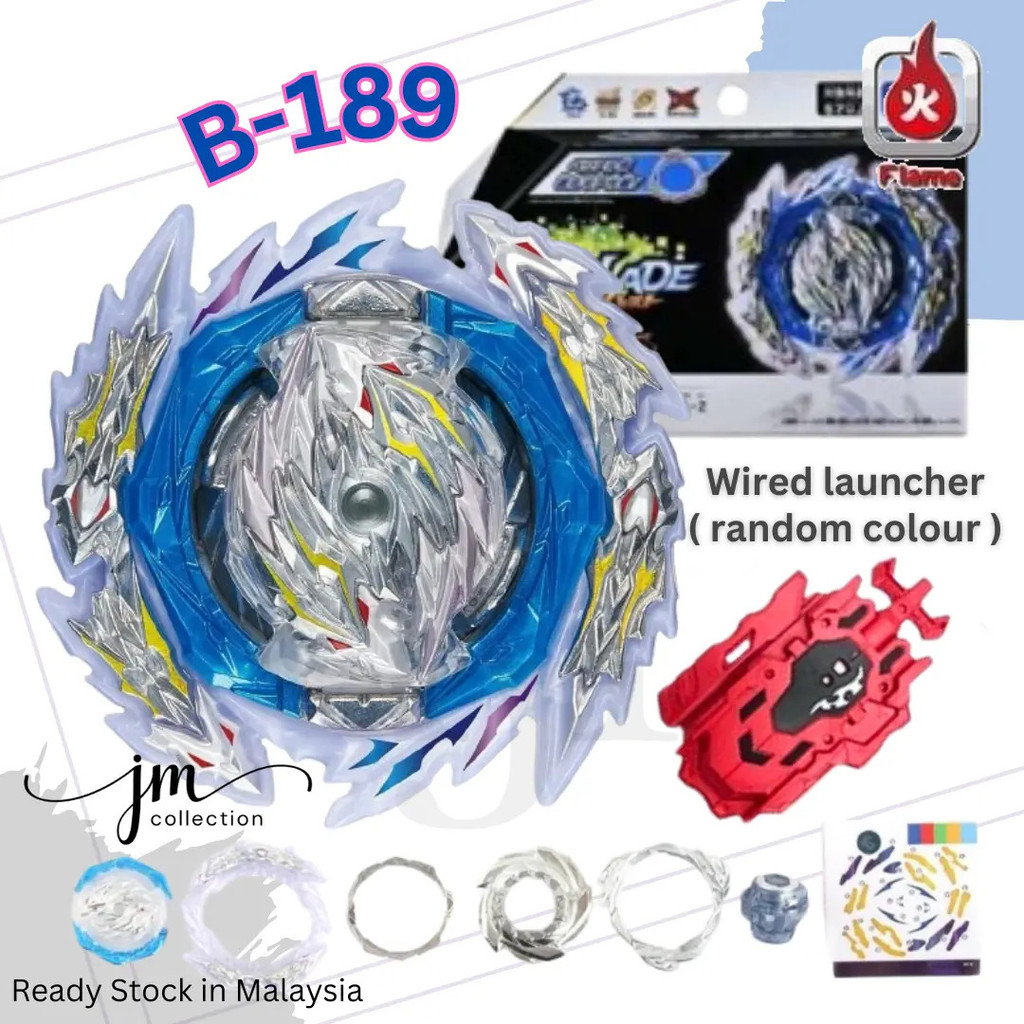 B-189 Guilty Longinus DB Beyblade với LR Launcher Quay nhựa & kim loại cho đồ chơi quà tặng Unisex B