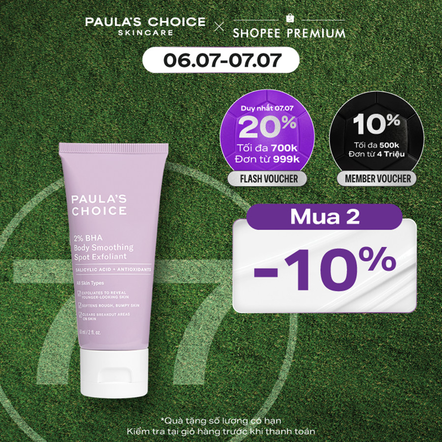 Kem dưỡng thể hỗ trợ giảm mụn và làm mịn da Paula's Choice 2% BHA Body Smoothing Spot Exfoliant 60ml mã 5706
