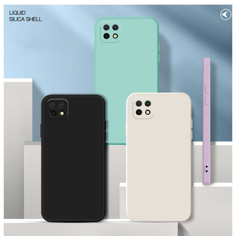 Dành Cho Samsung Galaxy A22 5G Vuông Silicon Lỏng Ốp lưng Samsung A22 5G Bảo Vệ Camera Ốp Lưng Funda