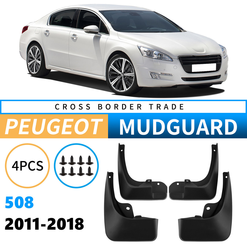 Chất Lượng Cao-Peugeot Peugeot 508 2011-2018 Xe Chắn Bùn Lốp Chắn Bùn Da Bánh Xe Arch Splashguard Th
