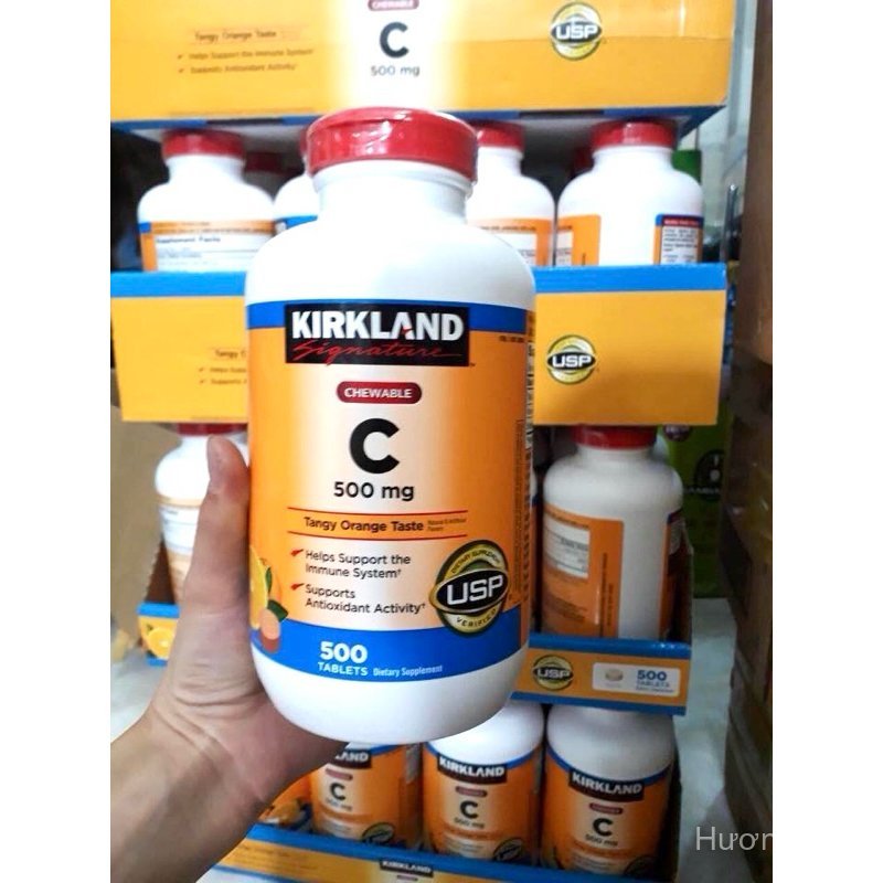 HươngSắc [HSD 05/2028]] Viên ngậm Bổ Sung Vitamin C Kirkland Signature Chewable Vitamin C Kirkland 5
