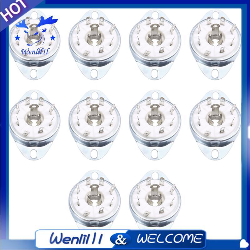 10 Chiếc 8PIN K8A Oct Ống Ổ Cắm Gốm Van Đế Cho EBL21 ECH21 4P1S 5B254 7N7 4J1S