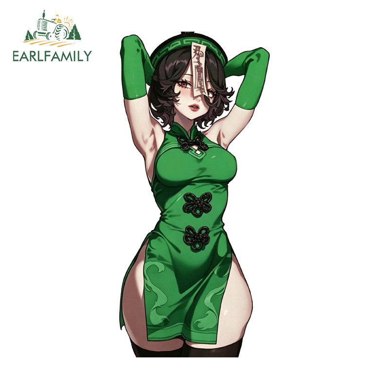 EARLFAMILY Zombie Girl Retro Xe Dán Xe Máy Ván Trượt Kính Chắn Gió Hộp Dụng Cụ Ô Tô Hood Vinyl Decal