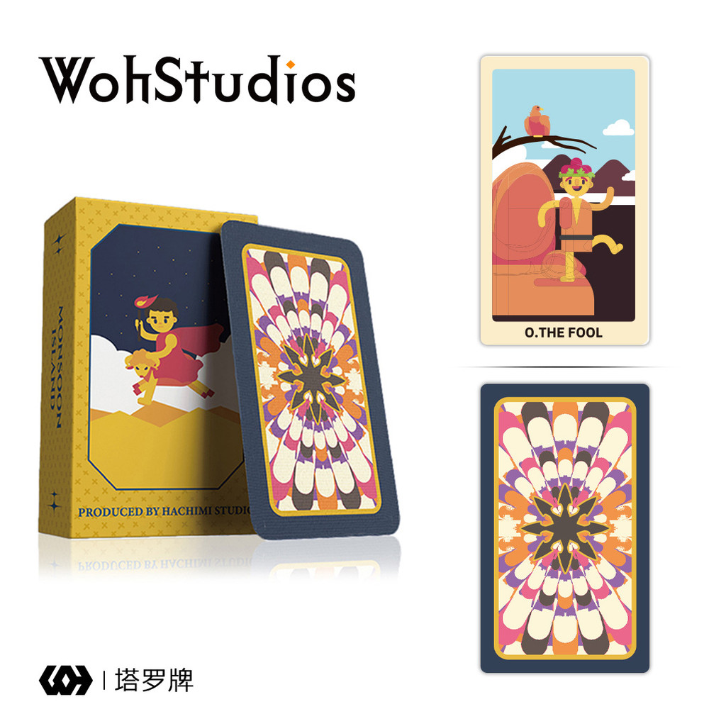 6,8 * 4cm Yuanfeng Island Tarot Card Tiếng Anh Board Game Card Game Taot Pixel Style Witte Series