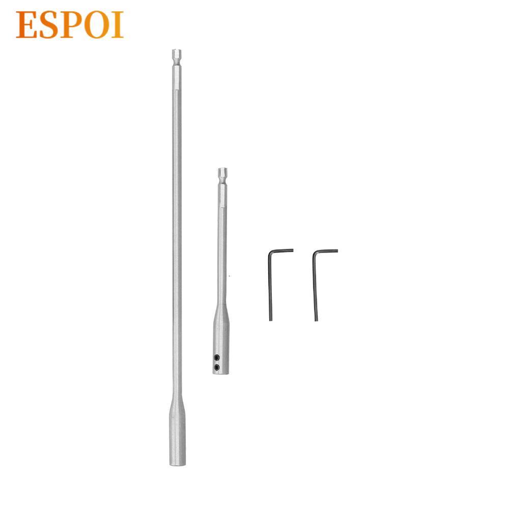 ESPOI 4 Mũi khoan mở rộng, Chiều dài 6 inch / Chiều dài 12 inch 1 / 4in Mũi xiên gỗ chuôi lục giác, 