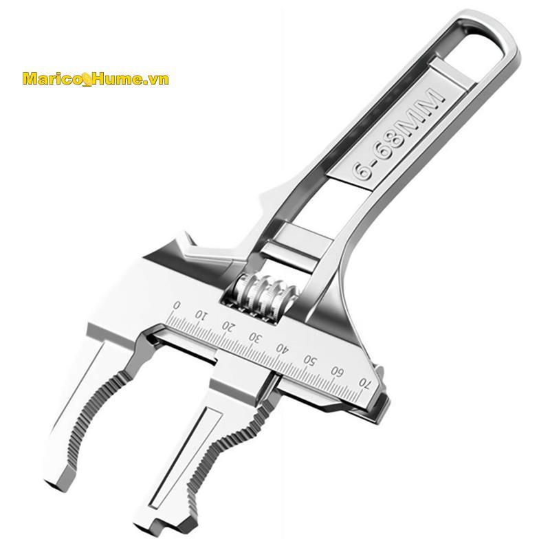 Cờ lê bồn rửa có thể đảo ngược với cờ lê mở hàm 6-68mm Bạc có thể điều chỉnh 6-68mm