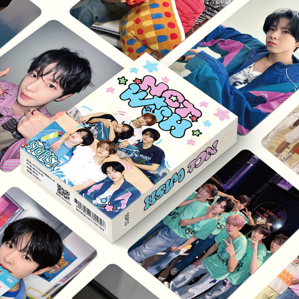 LINXX 55 Chiếc NCT Wish Lomo Selfie Cards Kpop Boy Band Fan Collection Thẻ Laser Hàng Hóa Quà Tặng