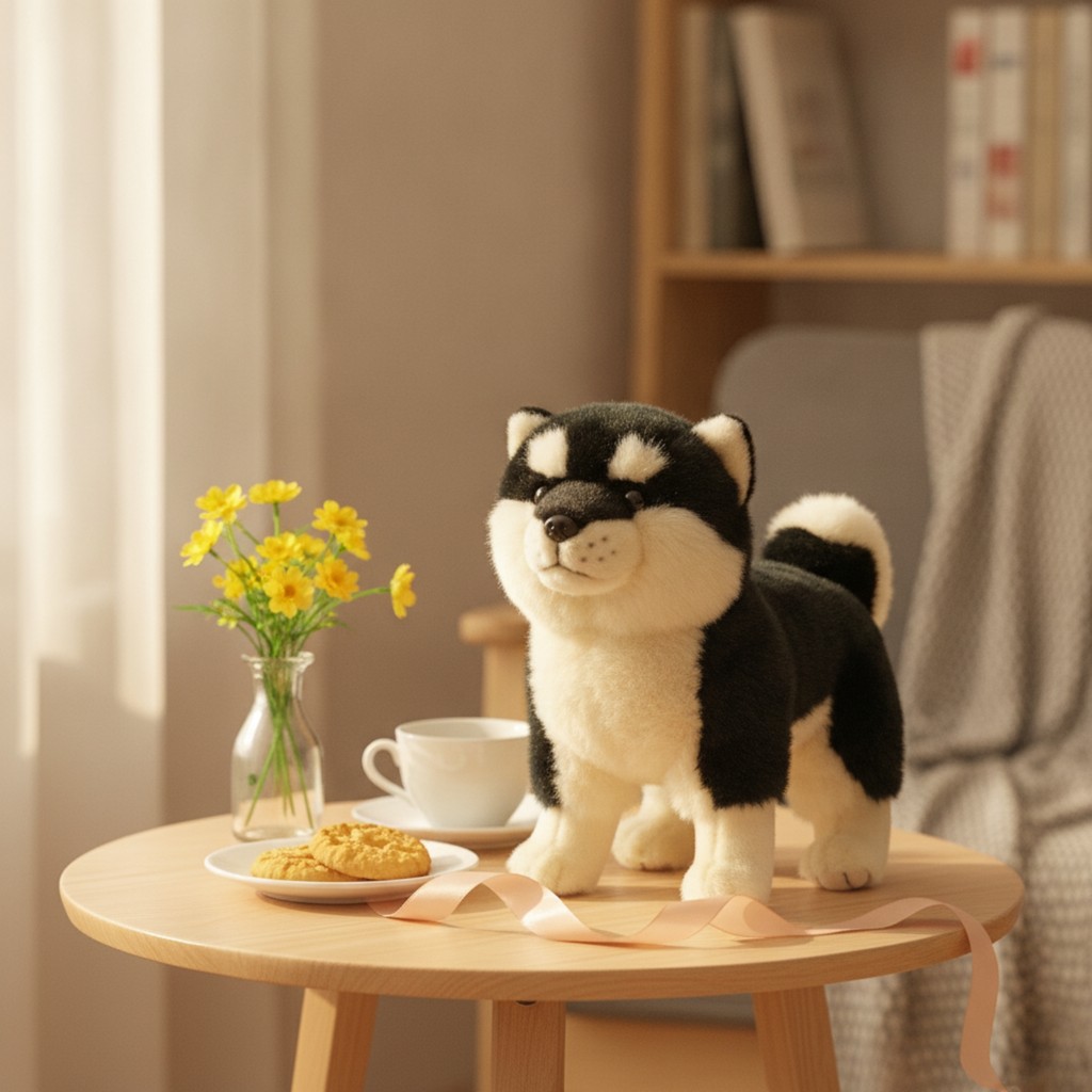 Akita Inu Đồ Chơi Nhồi Bông Thêu Chó Akita Đồ Chơi Nhồi Bông Kawaii Thoải Mái Cho Trẻ Em, Trang Trí 