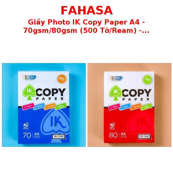 Giấy Photo IK Copy Paper A4 - 70gsm/80gsm (500 Tờ/Ream) - Thiên Long