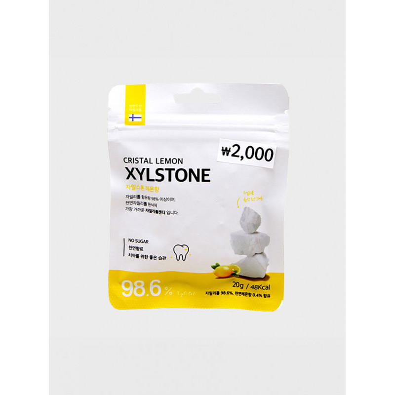 [XYLSTONE] Cristal Lemon 20g | 98.6% Finnish Xylitol | Sugar Free Candy | Dental Care | Ready Stock 