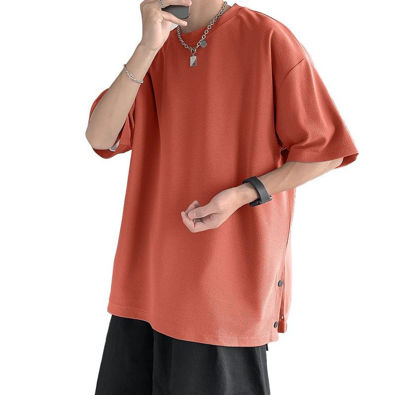 [Goodfeel] Men's Summer Big T-Shirt Short Sleeve Lightweight Soft Plain Comfortable Breathable Styli
