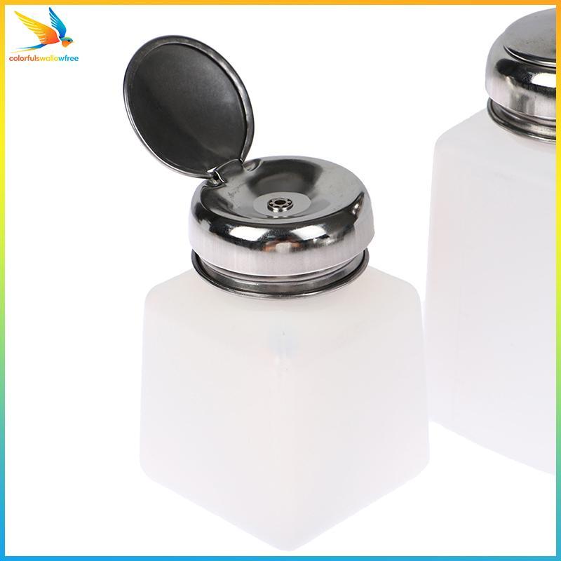 Colorfulswallowfree Trống Bơm Dispenser Sơn Móng Tay Tẩy Chai Móng Tay Nghệ Thuật Sạch Acetone Chai 