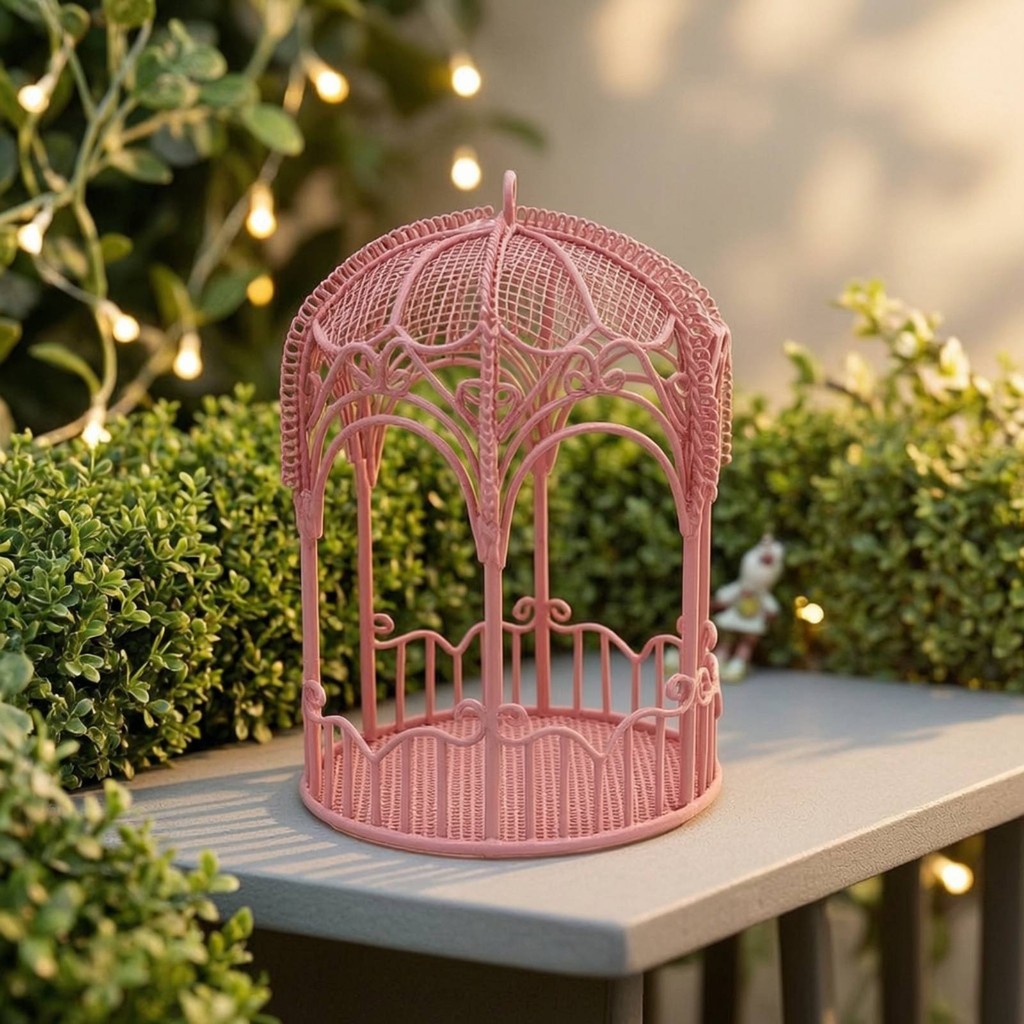 Giá đỡ nến Gazebo Cuộn Gazebo thu nhỏ cho nhà sưu tập búp bê, Màn hình để bàn, Chụp ảnh