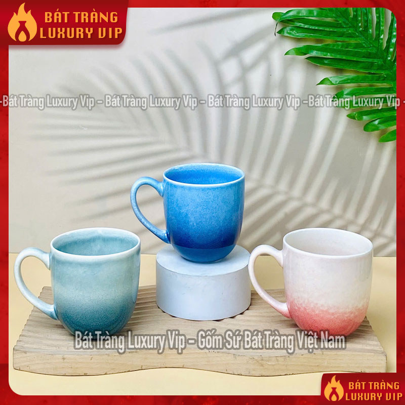 Cốc Vát Men Hỏa Biến - Ly Gốm Sứ Cao Cấp Uống Cafe, Trà, Lipton - Cốc Cà Phê, Cốc Trà , Cốc Sứ 400ml