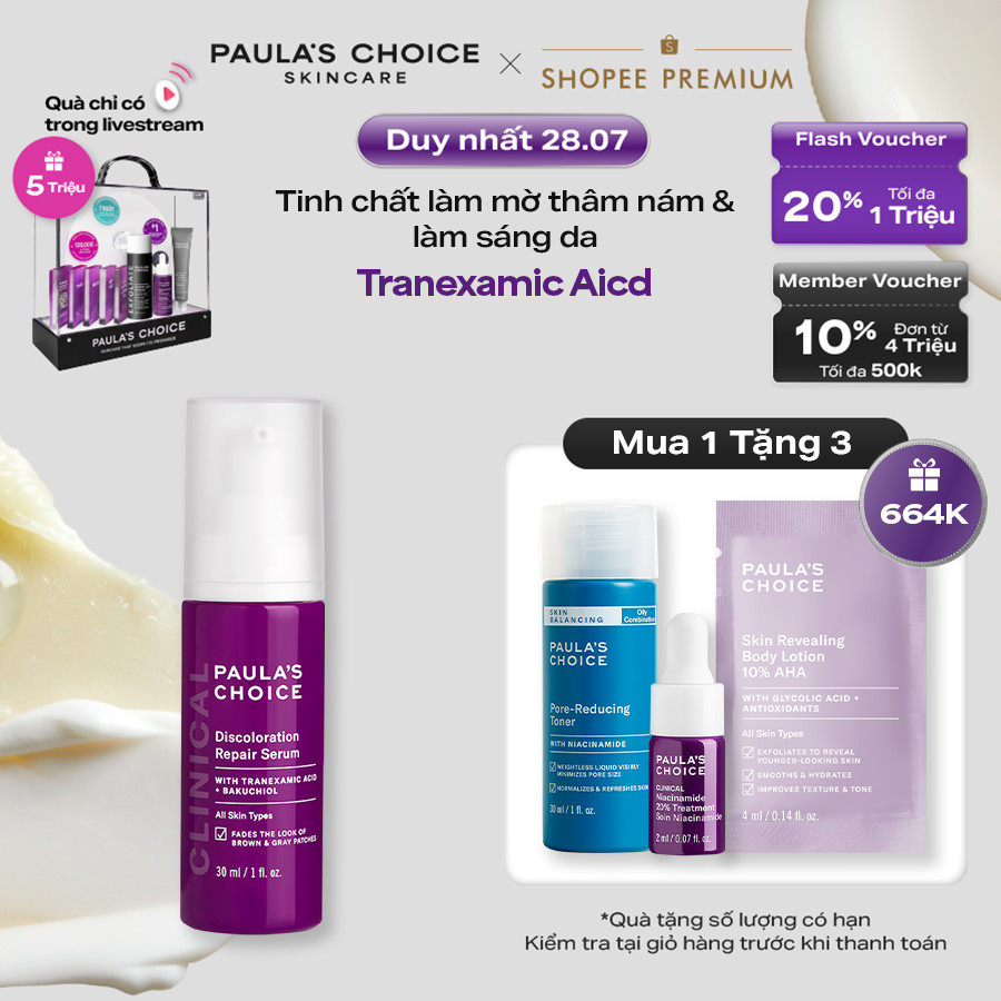 Tinh chất làm mờ thâm nám và làm sáng da Paula's Choice Clinical Discoloration Repair Serum 30ml 804