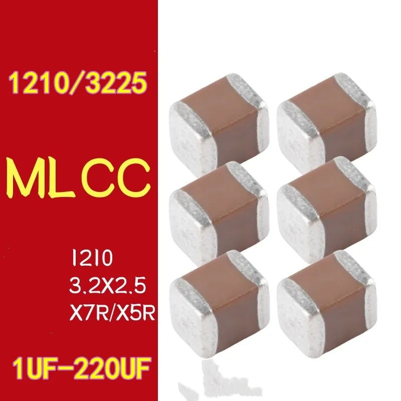 10 chiếc 1210 / 3225 1UF-220UF SMD Tụ 1μF 2.2μF 3.3μF 4.7μF 6.8μF 10μF 22μF 33μF 47μF 68μF 100μF 220