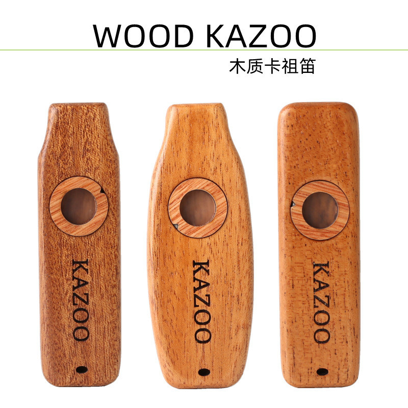 Gỗ Kazoo Kazoo Gỗ Sáo Guitar Ukulele Kèm Người Mới Bắt Đầu Chơi Sáo