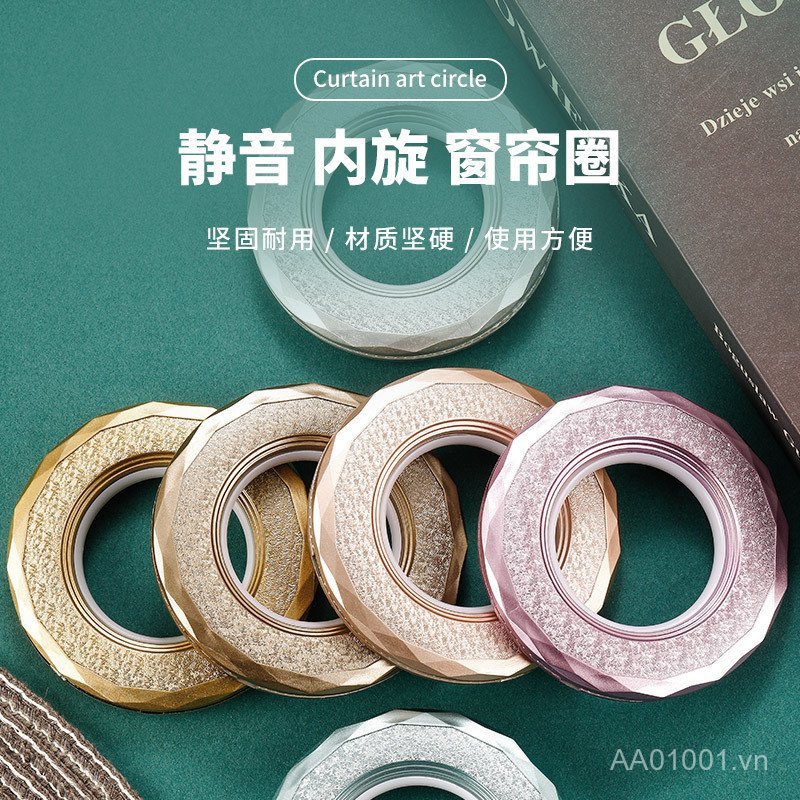 Rèm La Mã Nhẫn ABS Tắt Tiếng Nhiều Màu 83MM Vòng Tròn La Mã Thanh Vòng Rèm Phụ Kiện 8P9Z