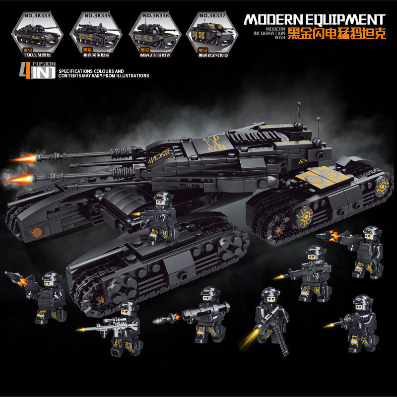 [Sản phẩm mới] Khối xây dựng xe tăng quân sự T90 Major Tank Challenger No. 2 Món quà đồ chơi bé trai