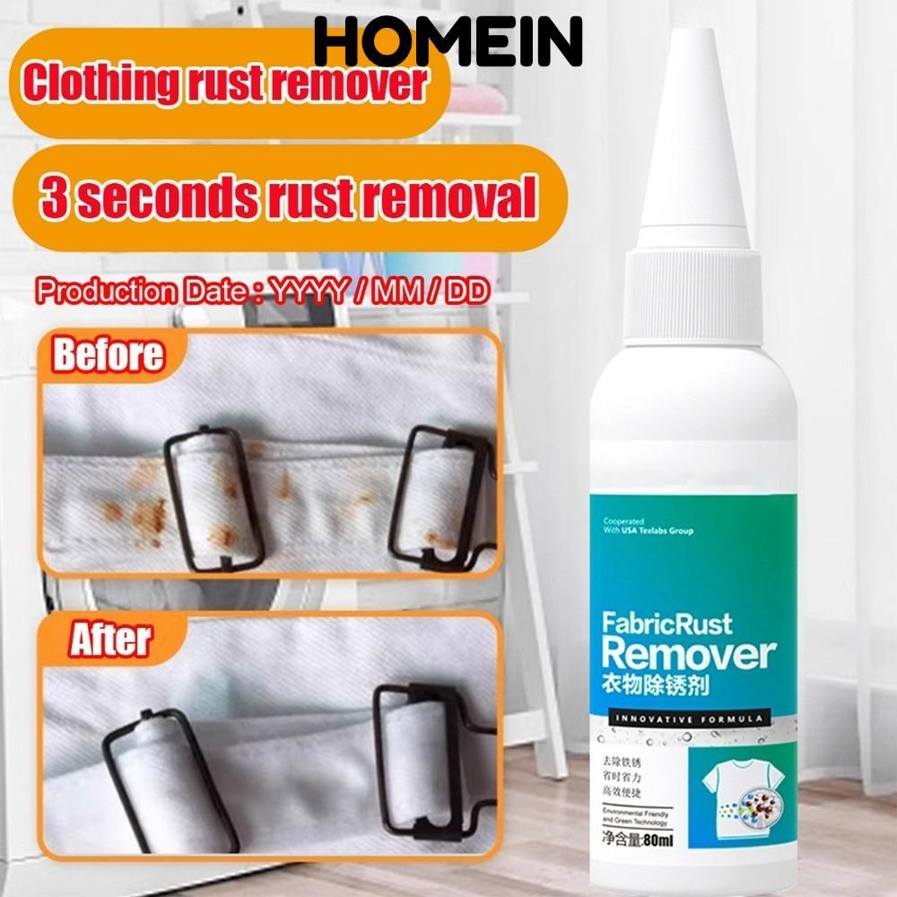 HOMEIN Vải Tẩy Rỉ Sét, Cho Đồng Rỉ 80ml Quần Áo Tẩy Rỉ, Tẩy Bụi Bẩn Trà Rỉ Sét Nhanh Và Dễ Dàng Tẩy 