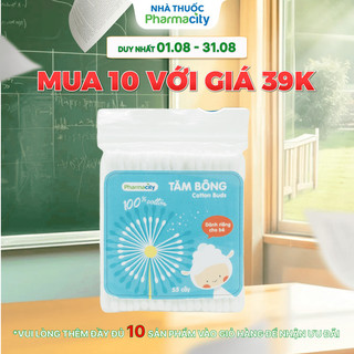 Tăm bông trẻ em Pharmacity (55 cây/gói)
