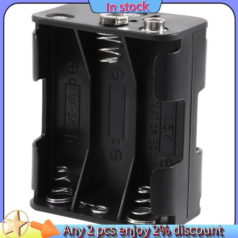 Còn hàng - Hộp đựng pin AA Double Side Spring 6 x 1.5 V Màu đen