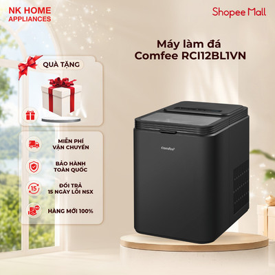 Máy làm đá viên mini tự động Comfee RCI12BL1VN(E) Làm đá trong 6 phút, Bảo Hành Chính Hãng 24 Tháng