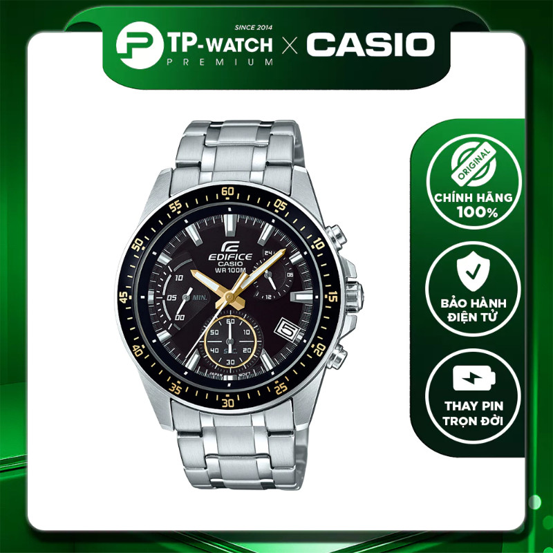 Đồng hồ nam dây thép Casio Edifice EFV-540D-1A9VUDF size nhỏ | Edifice EFV-540D-1A9