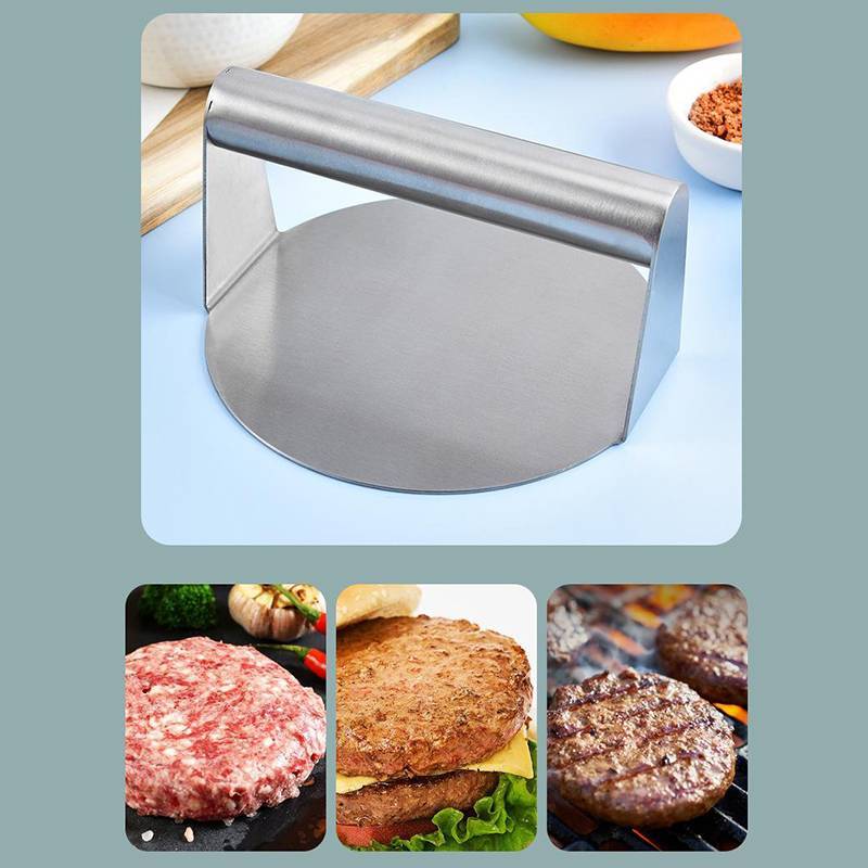 [tutuout] Thép không gỉ Smash Burger Press Hamburger Patties Meat Masher Khuôn ép thịt tròn cho các 