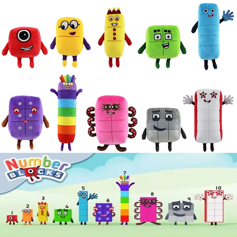 Bán chạy Bán chạy Khối xây dựng kỹ thuật số Numberblocks Đồ chơi sang trọng Búp bê Búp bê Giáo dục H