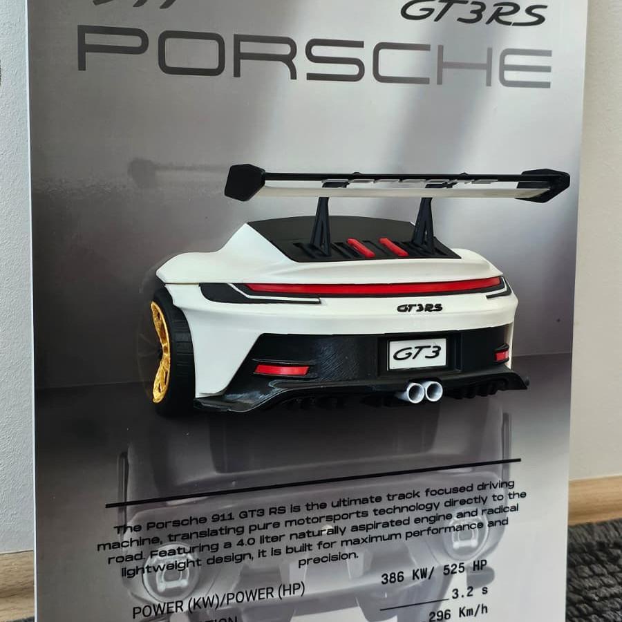 Suitable for PORSCHE keychains, 911 GT3 rear shape key hook, 718 creative wall-mounted car key holde