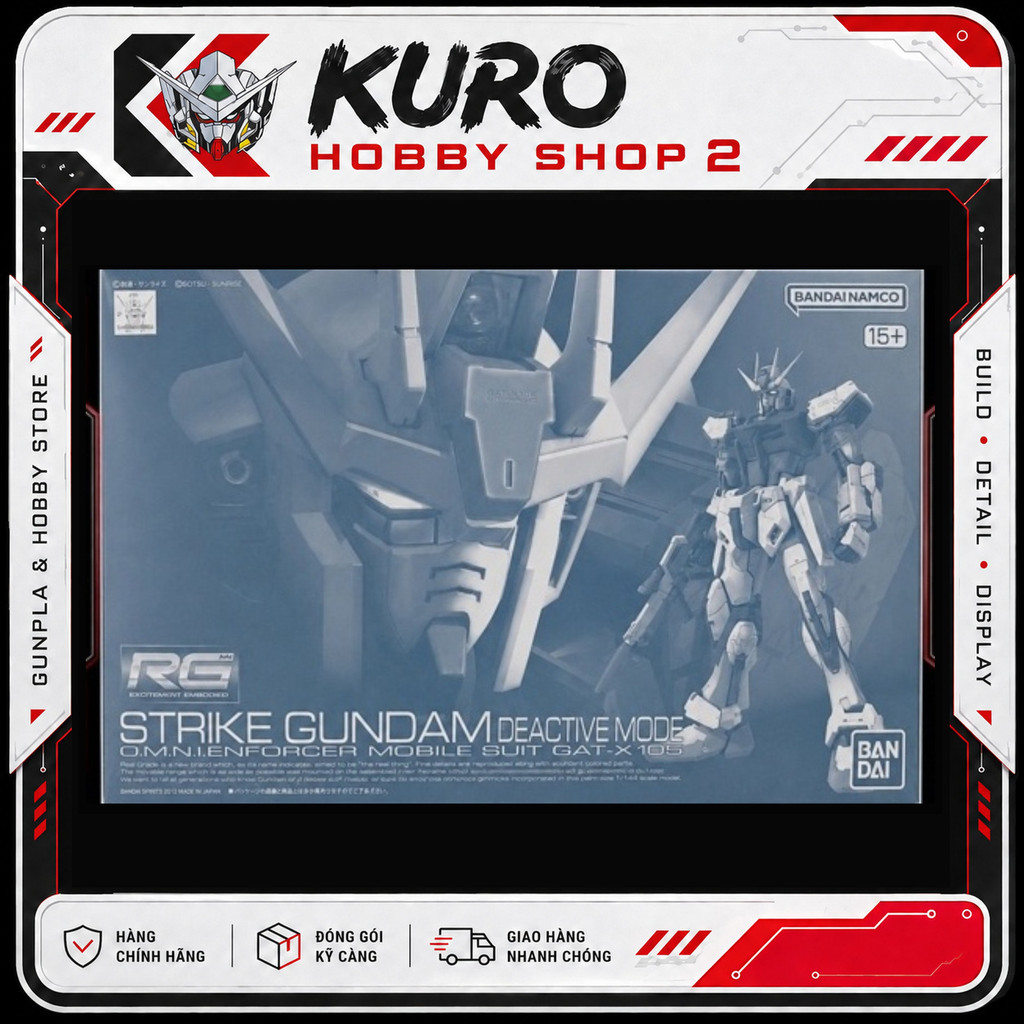 [P-Bandai] RG 1/144 Strike Gundam [Deactive Mode] - Mô Hình Lắp Ráp Bandai