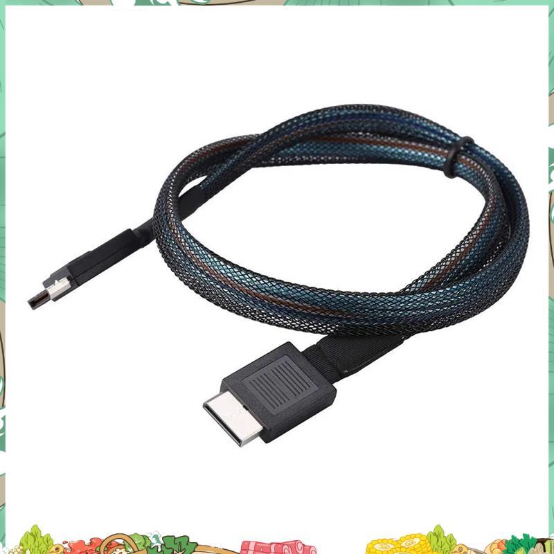 Cáp PCIE4.0 MINI SAS 24Gbps Cáp nối dài dữ liệu Oculink SFF-8611 sang SFF-8611 Đường truyền dữ liệu 