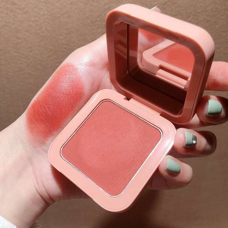 Bột Tự Nhiên Mới Blusher Bột Nướng Blusher Kết Cấu Matte Foundation Trang Điểm 6 Màu Ngọc Trai Shimm