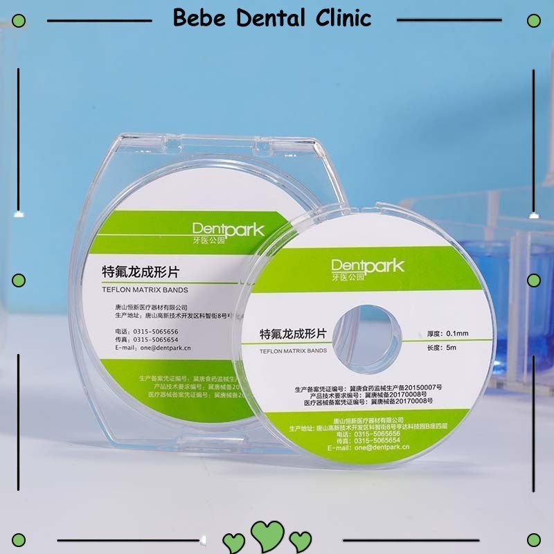 5m / cuộn Nha khoa Teflon Matrix Bands Nha khoa Tiêu hao trám Bảo vệ rào cản ướt của răng liền kề
