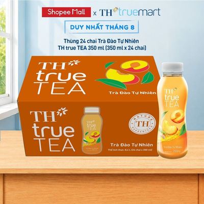 Thùng 24 Chai Trà Đào TH true TEA milk Tự Nhiên 350ml (24 Chai)