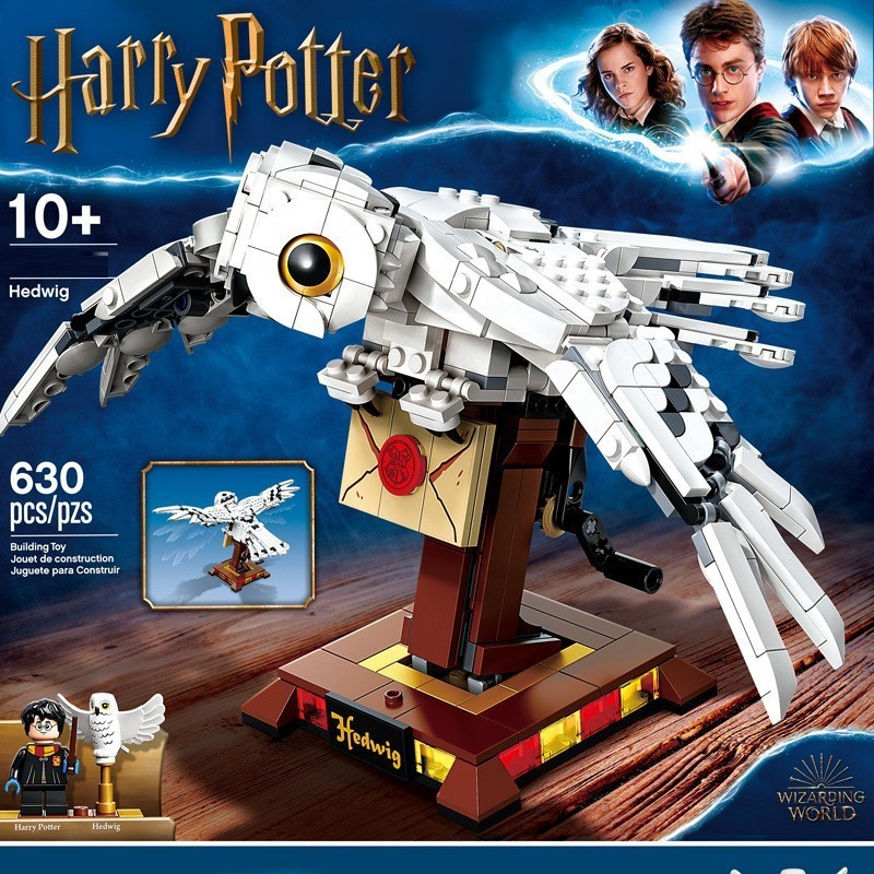 Tương thích với Lego HarryPotter Hedwig 75979 Khối xây dựng Lắp ráp Đồ chơi giáo dục HarryPotter