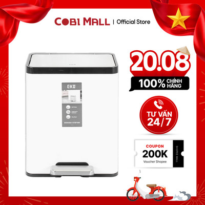 Thùng Rác Inox Ecocasa EK9138 20L – Thiết Kế Đạp Chân Tiện Lợi, Sang Trọng – CobiHome