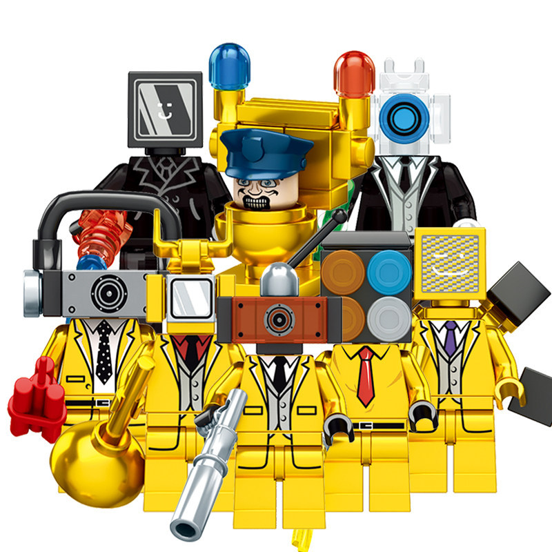 mô hình lego lego skibidi toilet Nhà vệ sinh vàng người VS giám sát người khối xây dựng siêu Titan T