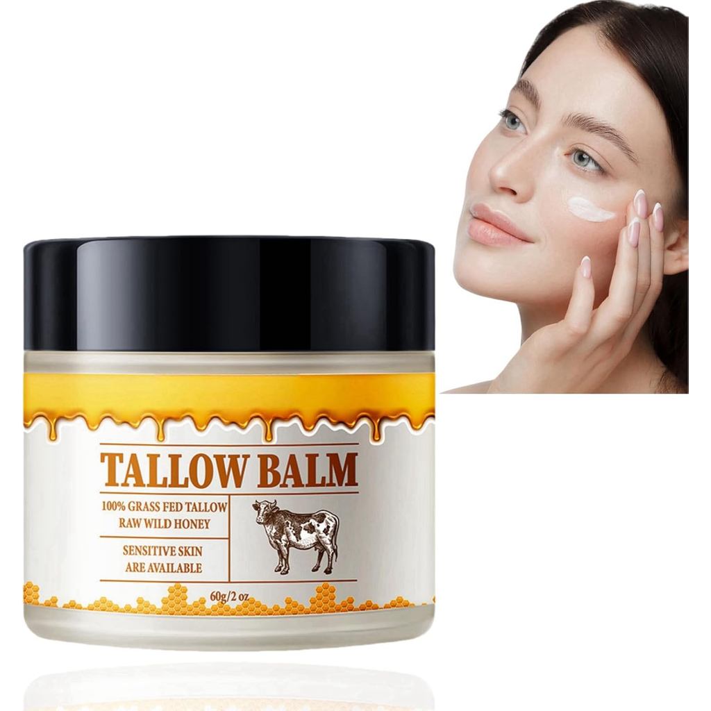 Tallow Honey Balm,Moisturizes Honey Tallow Balm for Cracked and Dry Skin,Moisturiser Face Women,Tall