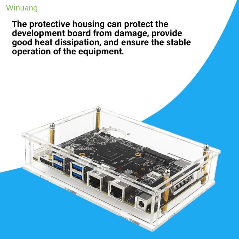Vỏ Acrylic Winu có quạt cho Banana Pi cho hộp đựng bảng BPI F3 trong suốt