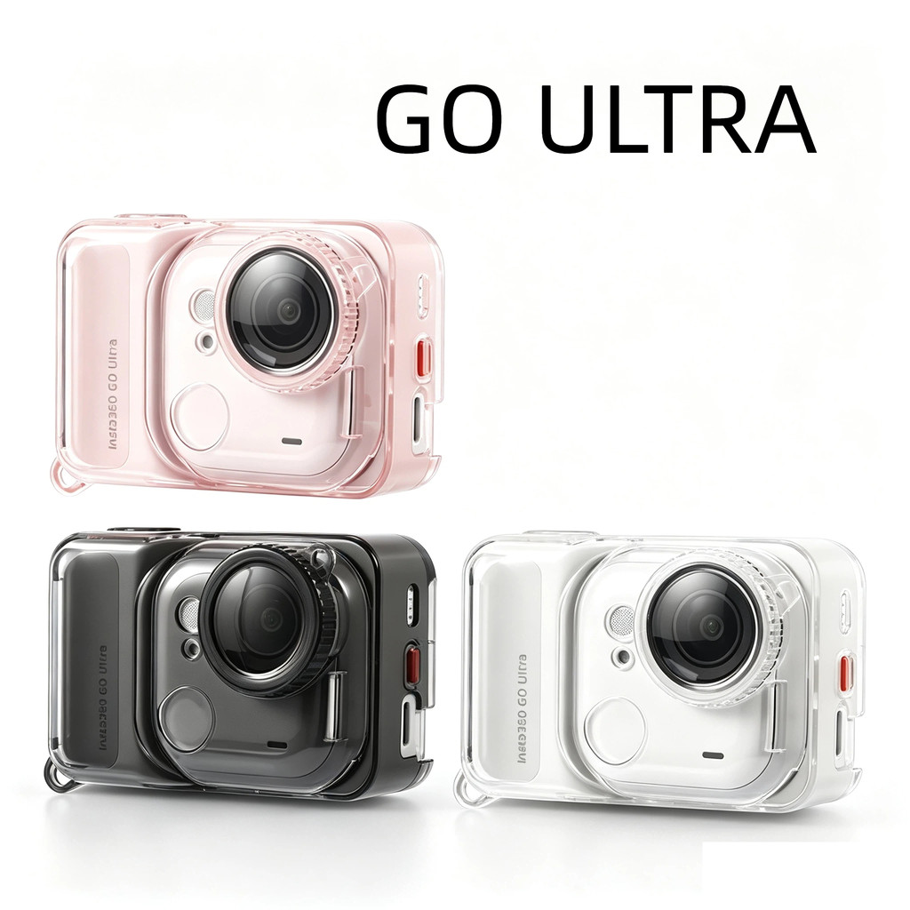 Ốp bảo vệ Insta360 GO Ultra TPU có nắp ống kính & dây buộc Vỏ mềm Insta360 GO Ultra Phụ kiện
