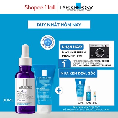[FS] Bộ đôi gel rửa mặt và dưỡng chất giúp ngăn ngừa, giảm thâm nám La Roche-Posay Mela B3 Serum 30ml